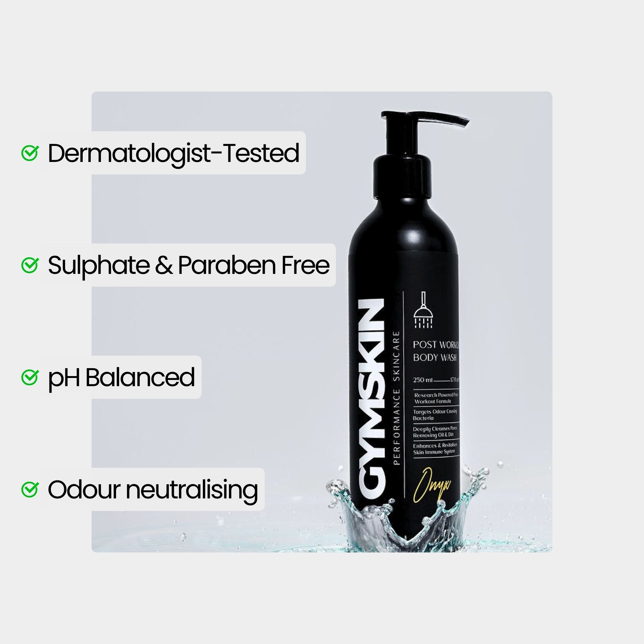 GYMSKIN Post Workout Body Wash - 250ml — product photo 6