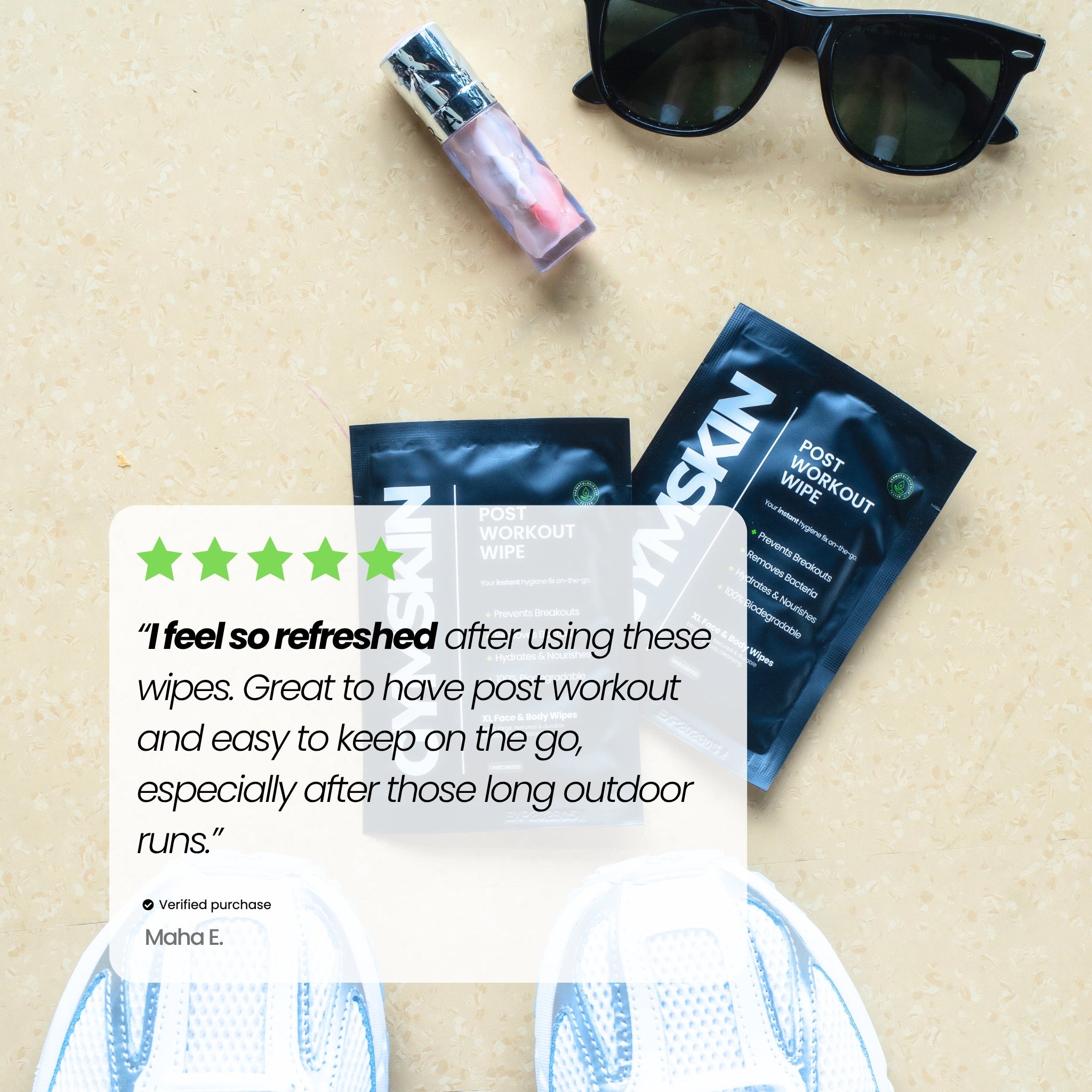 GYMSKIN Single Post Workout Wipes (20 Wipes) — product photo 9