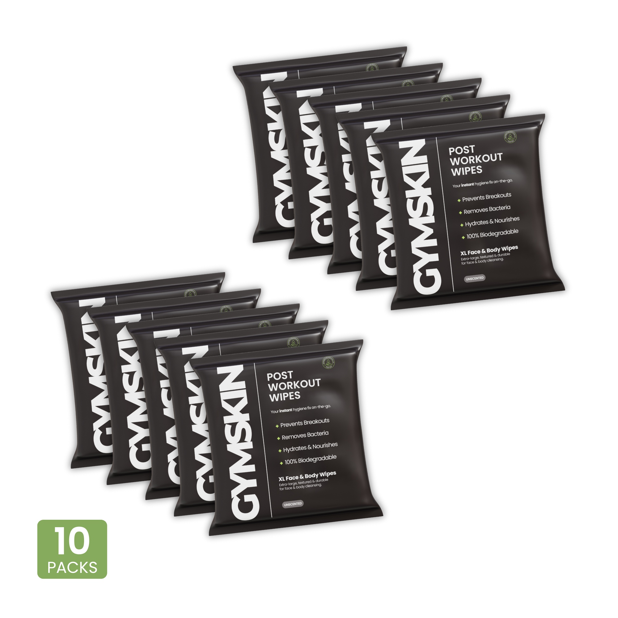 Post Workout Wipes - 10 Pack Bundle