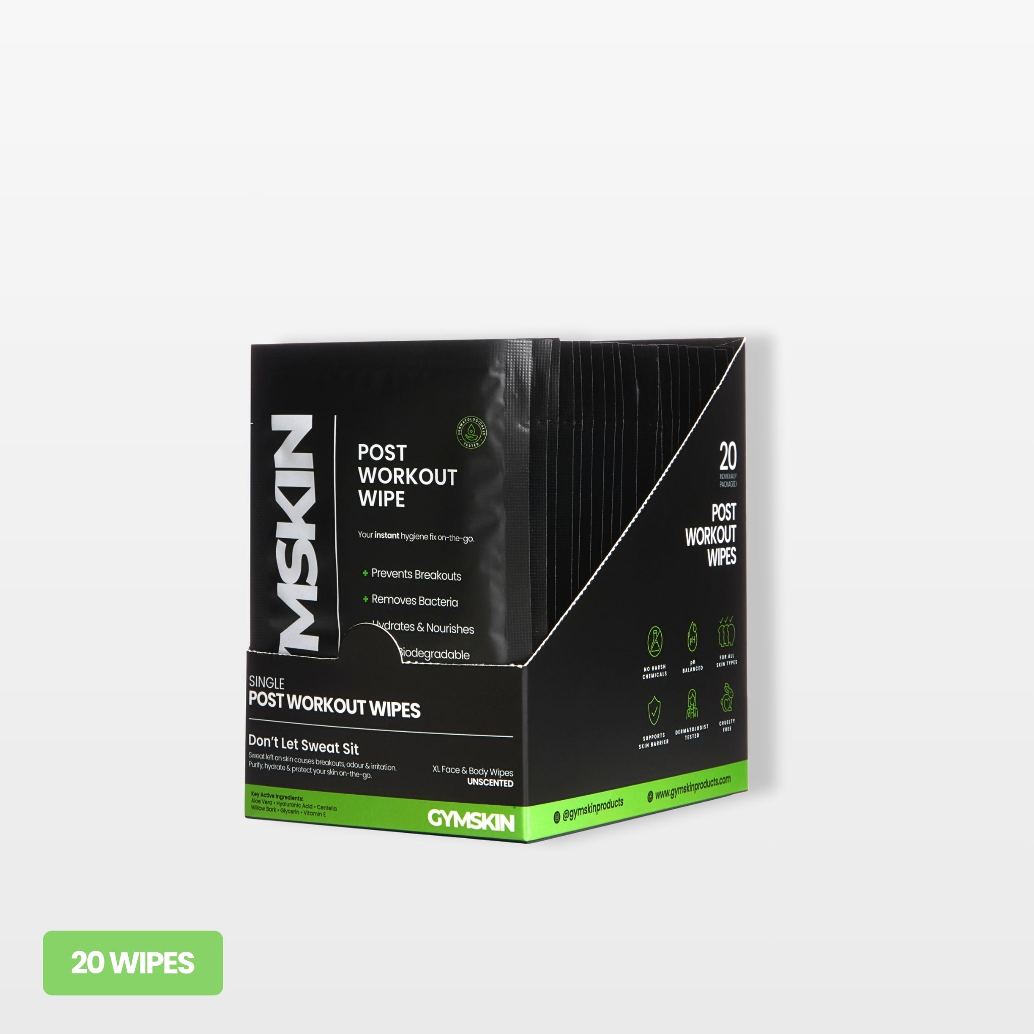 Single Post Workout Wipes (20 Wipes)