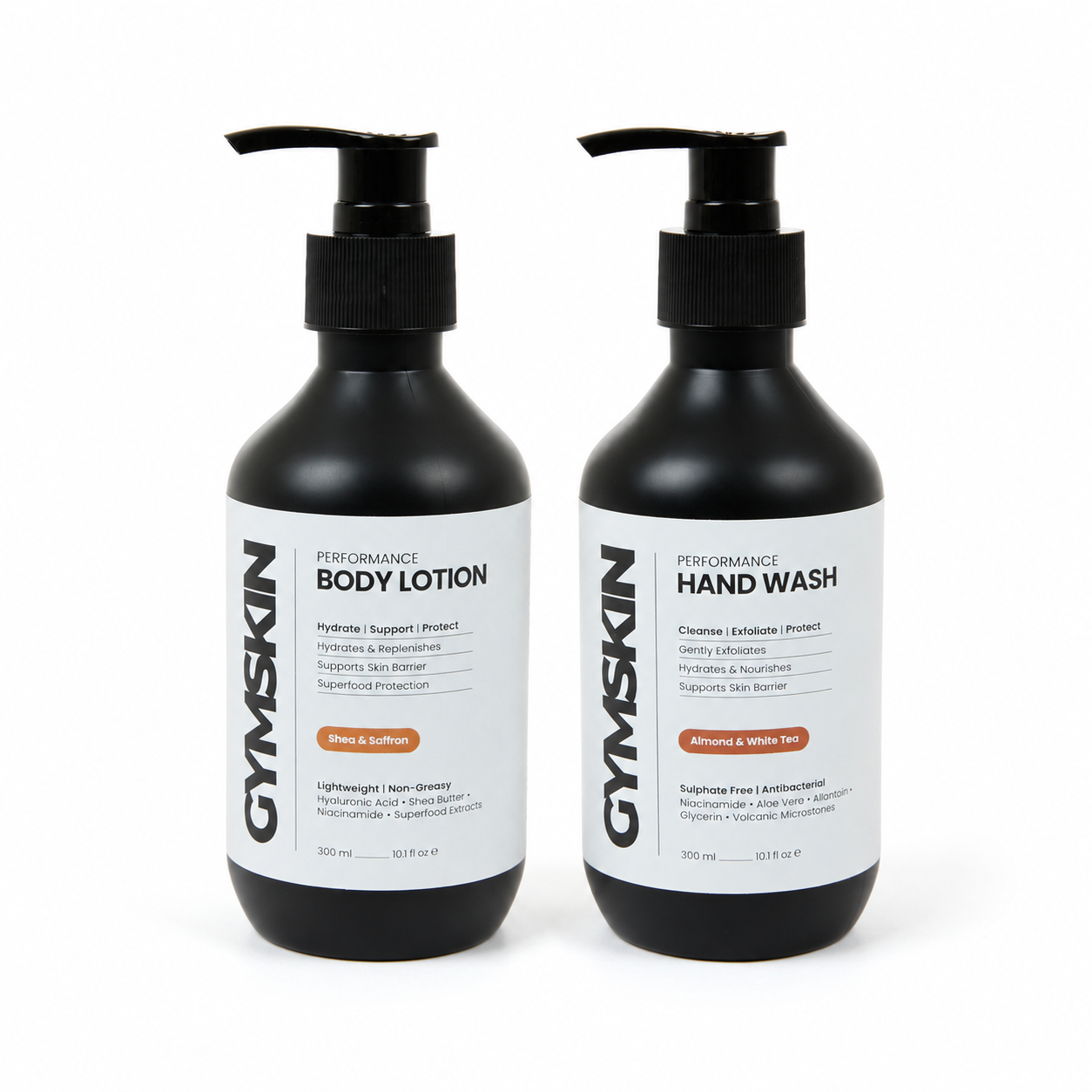 GYMSKIN Performance Hand Wash and Performance Body Lotion set