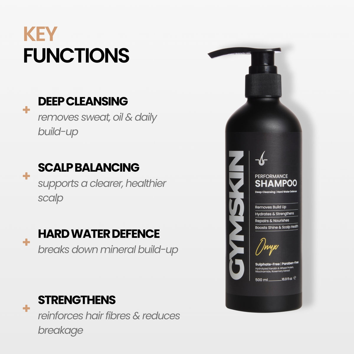 GYMSKIN Performance Shampoo - 500ml — product photo 4
