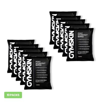 GYMSKIN Post Workout Wipes - 10 Pack Bundle