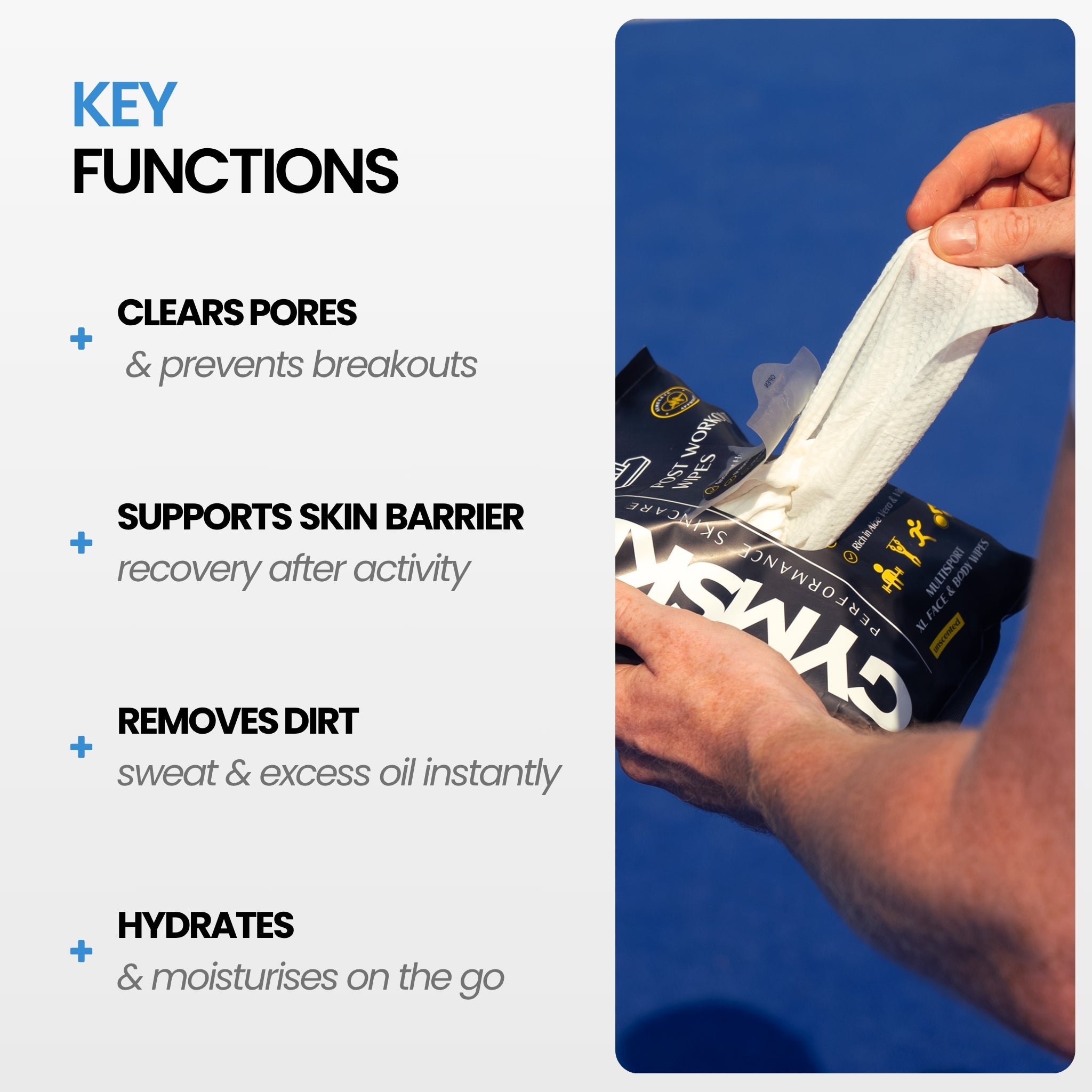 GYMSKIN Post Workout Wipes — product photo 5